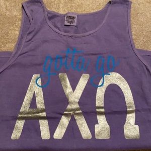 3 Comfort Colors Alpha Chi Omega Tanks